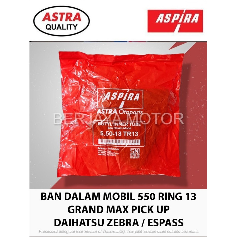 Ban Dalam Mobil Aspira 550 Ring 13 Grand Max Pick Up Zebra Espass