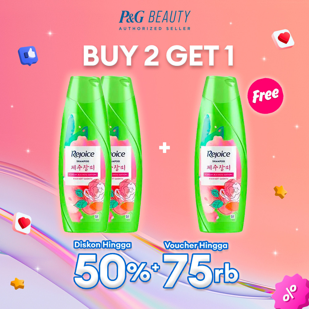 Rejoice Jeju Rose Shampoo 340ml [Paket isi 3]