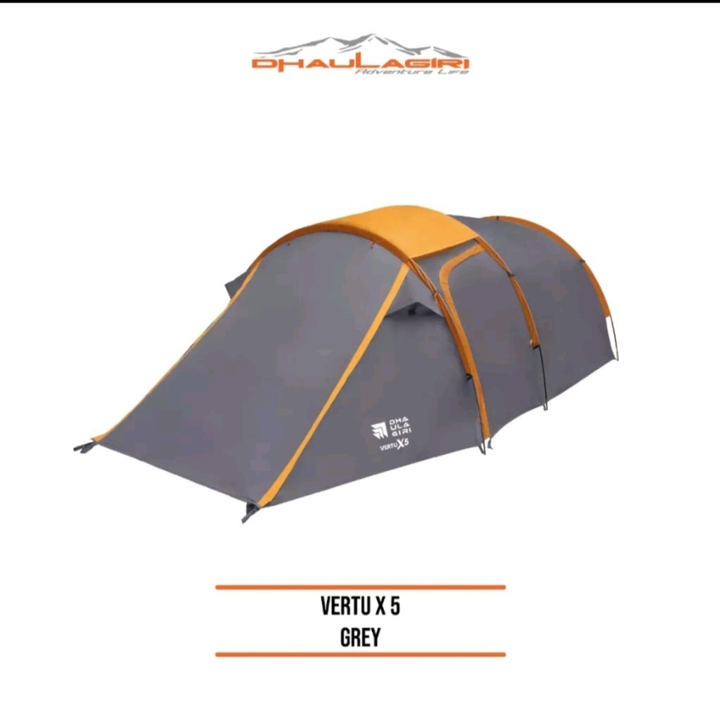 {DianShop} tenda dhaulagiri vertu 4 kapasitas besar - Abu-abu VERTU X5 Limited