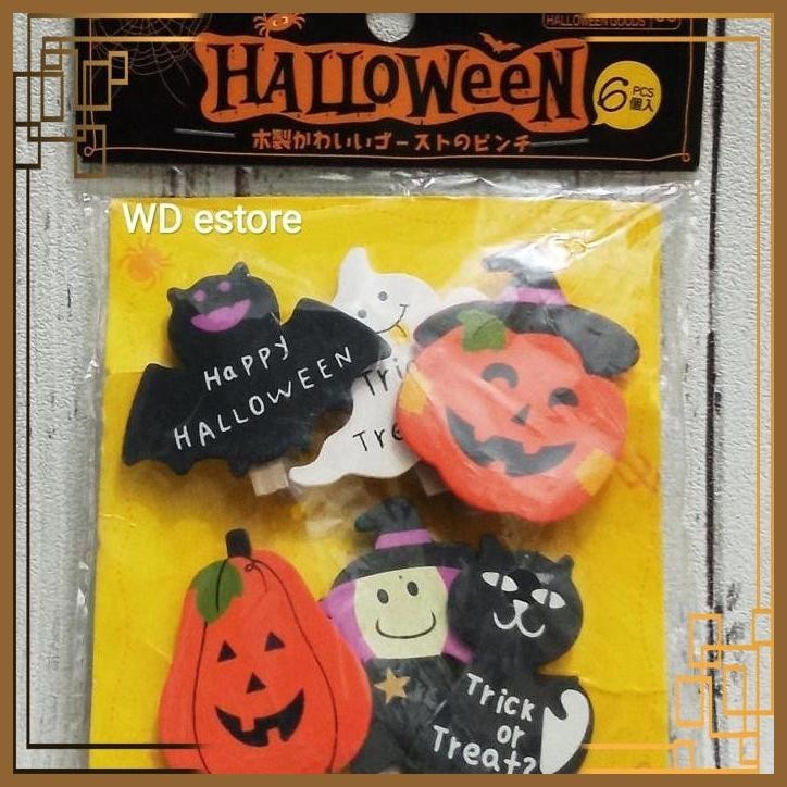 

[WDE] PAPER CLIP DARI KAYU DAISO JEPANG, HELLOWEEN EDITION