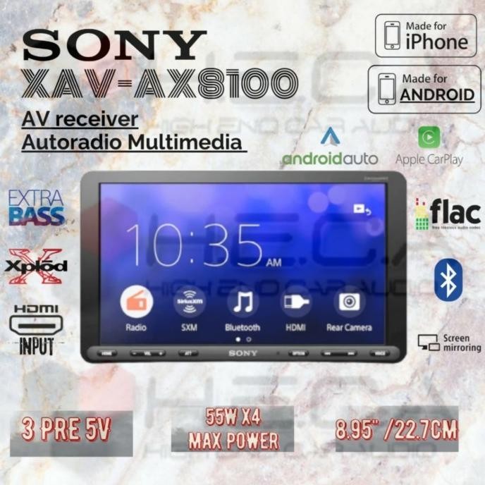 SONY XAV-AX8100 HEAD UNIT TAPE MOBIL SINGLE DIN LAYAR DOUBLE DIN AUDIO RESTOCK