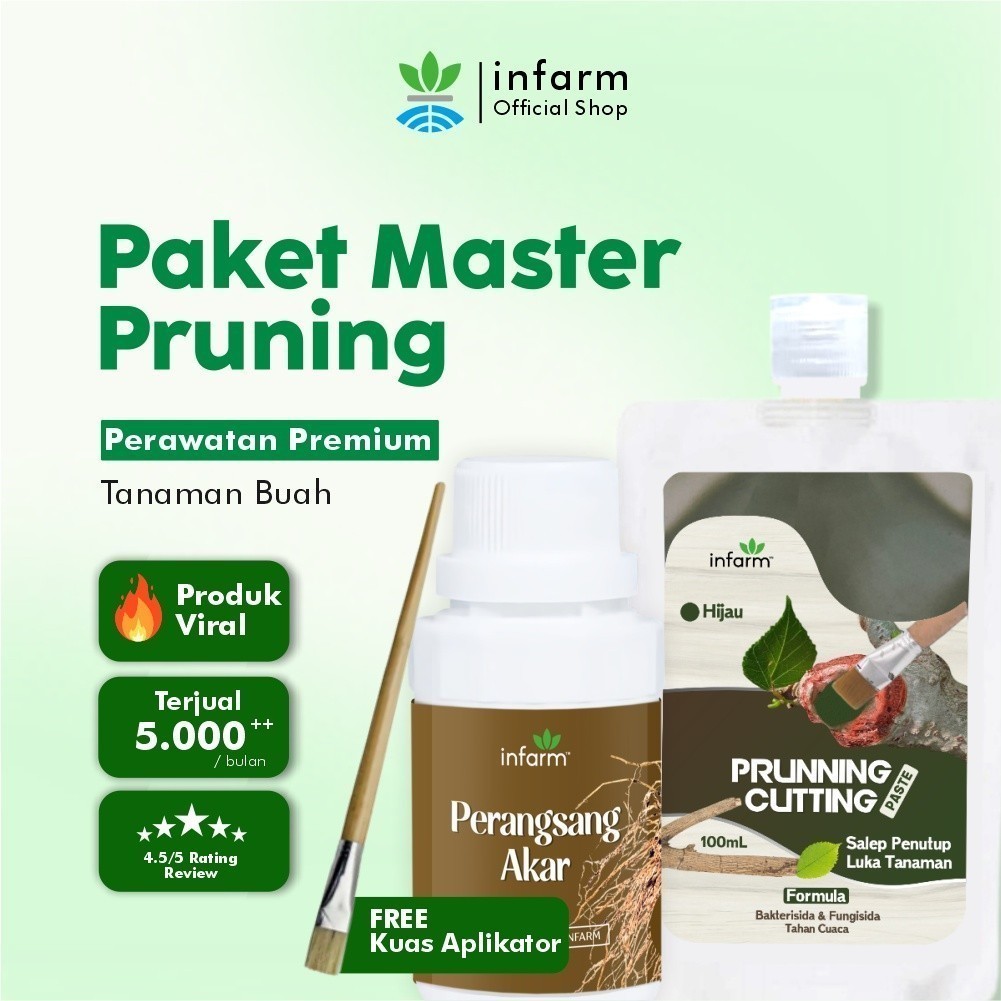 BOTANI - Paket Master Pruning Nutrisi Akar Salep Kambium Stek Batang Lengkap Obat Perangsang Akar Ta