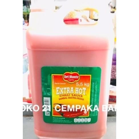 

Delmonte Extra Hot Chilli Sauce Jerigen 5.5 Kg | Saus Delmonte 5.5Kg