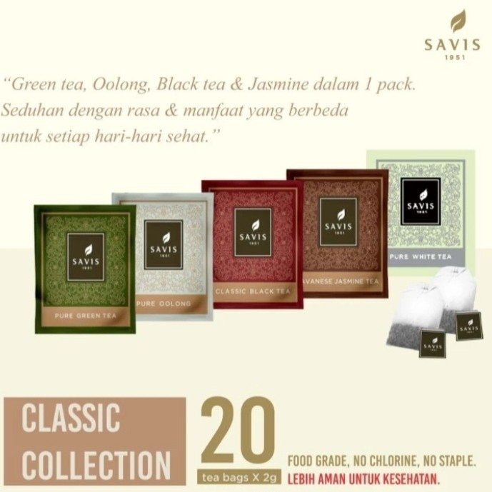 

Savis Tea Classic Collection Tea | Foil Envelope