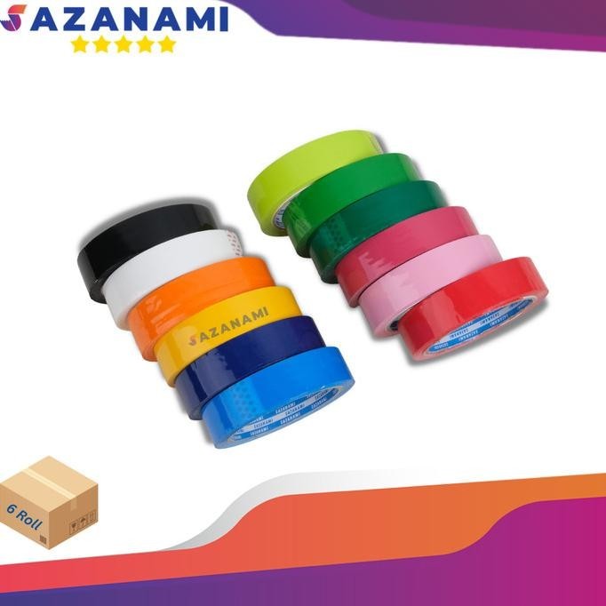 

Update 1 PACK ISOLASI WARNA 1" INCH 24MM x 50M SAZANAMI LAKBAN WARNA WARNI saz4 Kualitas Baik
