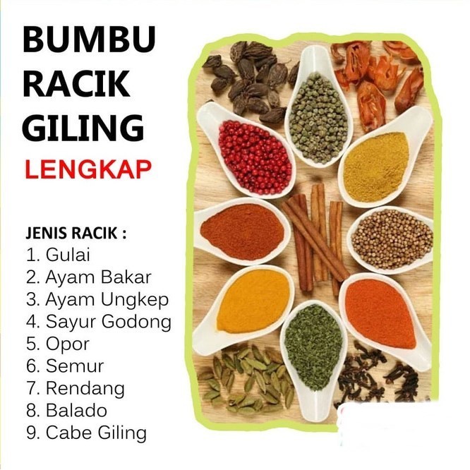 

ANEKA BUMBU DAPUR GILING - BUMBU REMPAH ALAMI