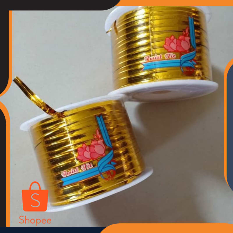 

SJS HIGH QUALITY Twist tie | pita kawat | pita emas | kawat parcel | kawat souvenir READY