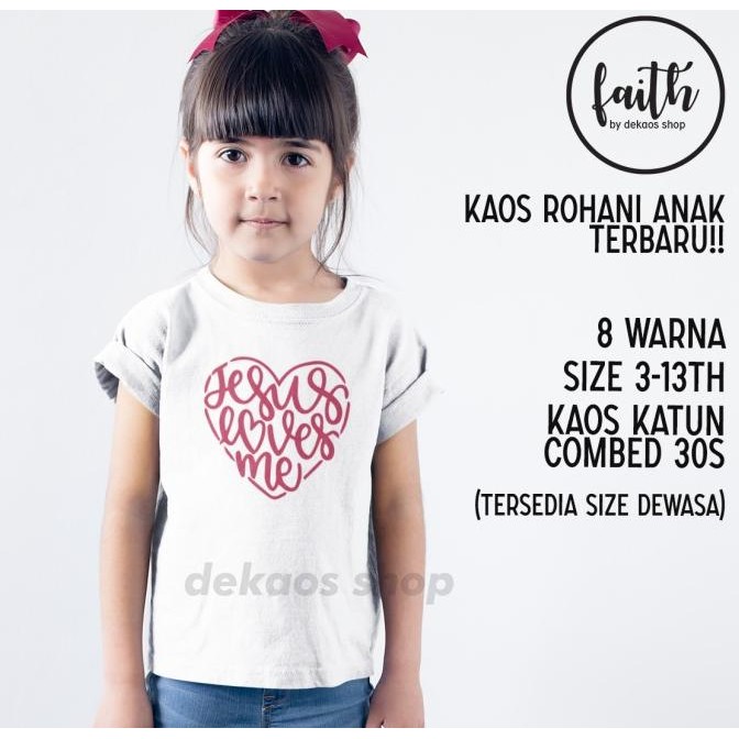 

BAJU KAOS ROHANI KRISTEN ANAK / BAJU KAOS ANAK ROHANI / DEKAOS 610