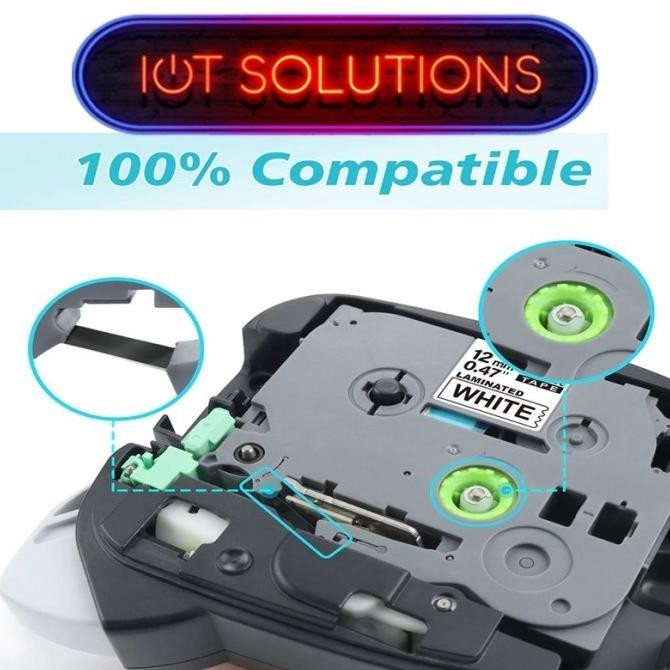 

ty-65 Label Tape Brother Compatible TZE-231 12mm 8m TZe231 631 334 PT-H110 D210 Black White Clear Red Gold Blue Green Yellow Fluorescent Termurah