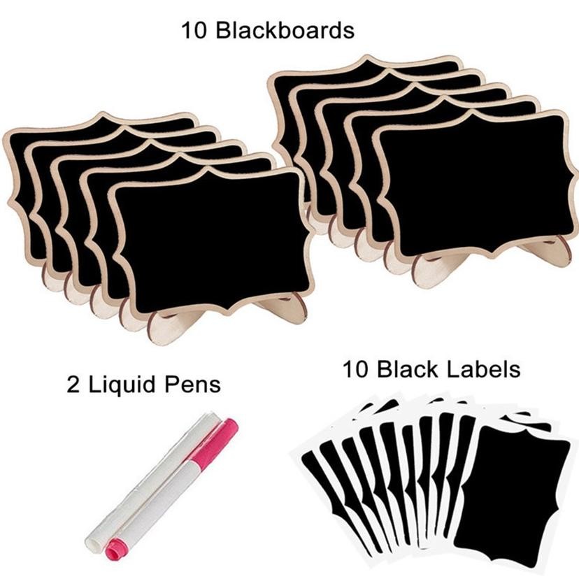 

gha-65 SET 10PCS Papan Tulis Kapur Kecil / Mini Chalkboard / Papan Kapur Menu Cafe / Papan RESERVED Murah