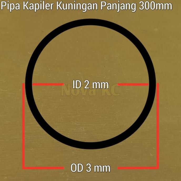 Pipa kuningan Od 3mm 4mm 5mm 6mm 8mm brass tube pipe 300mm