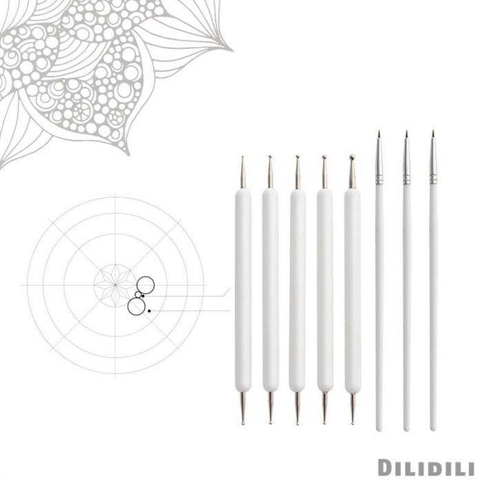 

Azalia 16Pcs / Set Alat Lukis Dot Mandala Untuk Kerajinan Tangan Diy