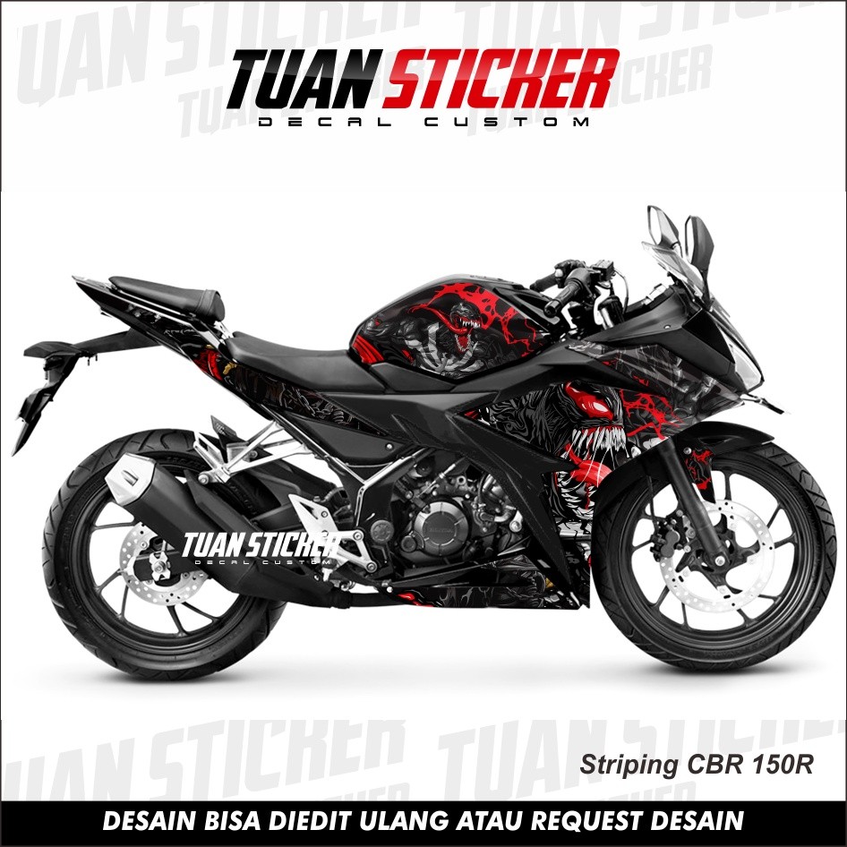 Striping Decal Sticker CBR 150R Facelift LED Motif Venom