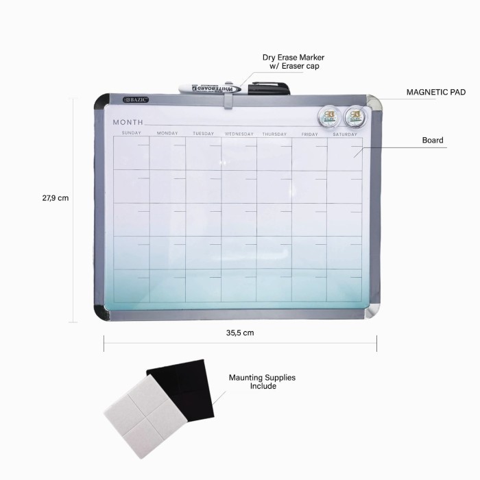 

] papan schedule board bazic 35 kolom ( bahan magnetic kayu anti patah) quartet killer puls magnet 2