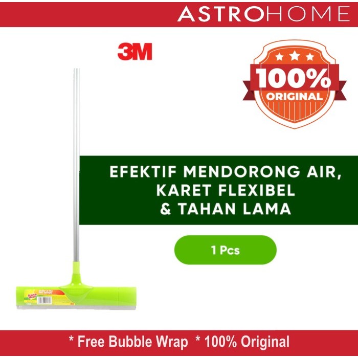 Pel Lantai Pendorong Air Karet Ukuran Kecil Scotch Brite 3M ID 771