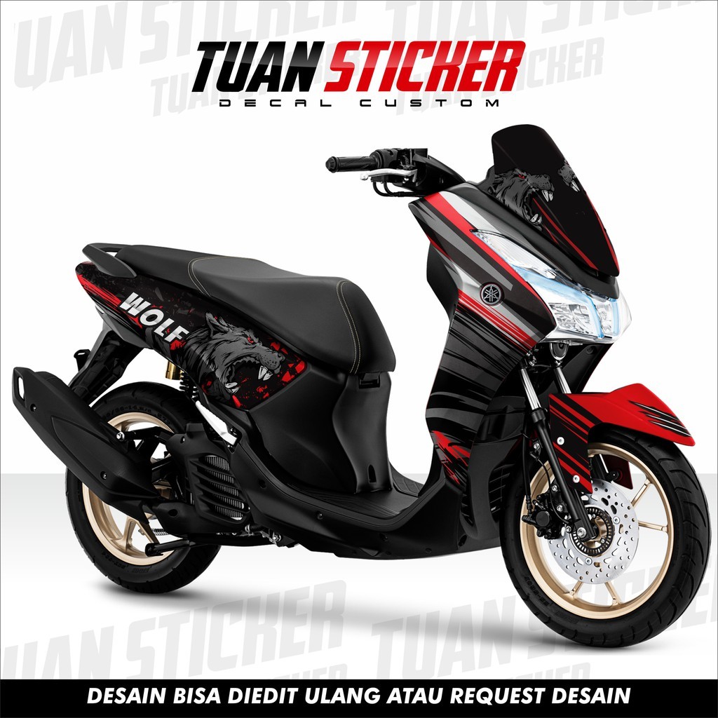 Sticker Striping Decal Yamaha Lexi, Sticker Decal Lexi, cetak sticker lexi, striping lexi wolf