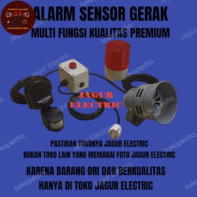 Alarm Anti Maling/Sirine Anti Maling-290 + Lampu Dengan Sensor Gerak
