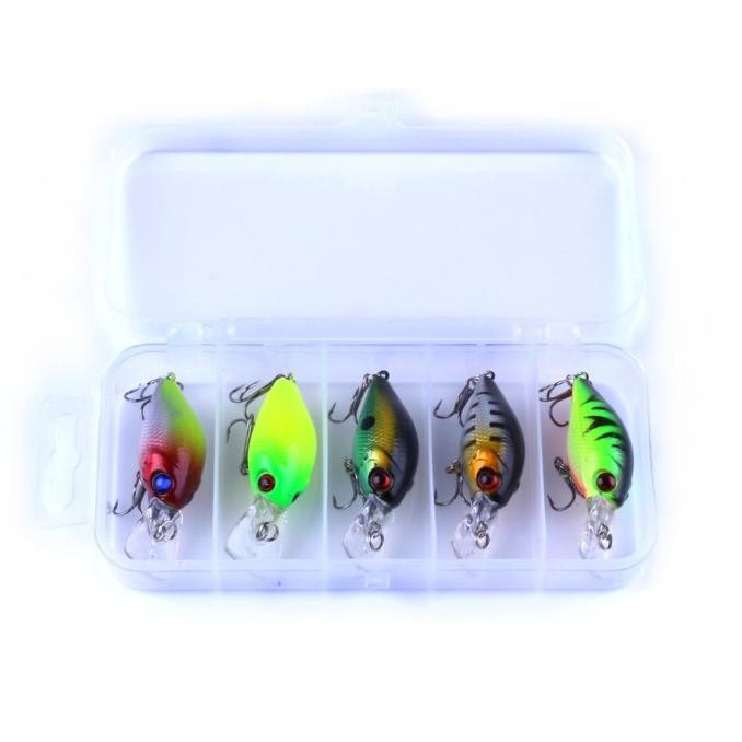 

Umpan Ikan 5Pc 4.2G Fishing Lure Kit Minnow Floating Lure Crankbait