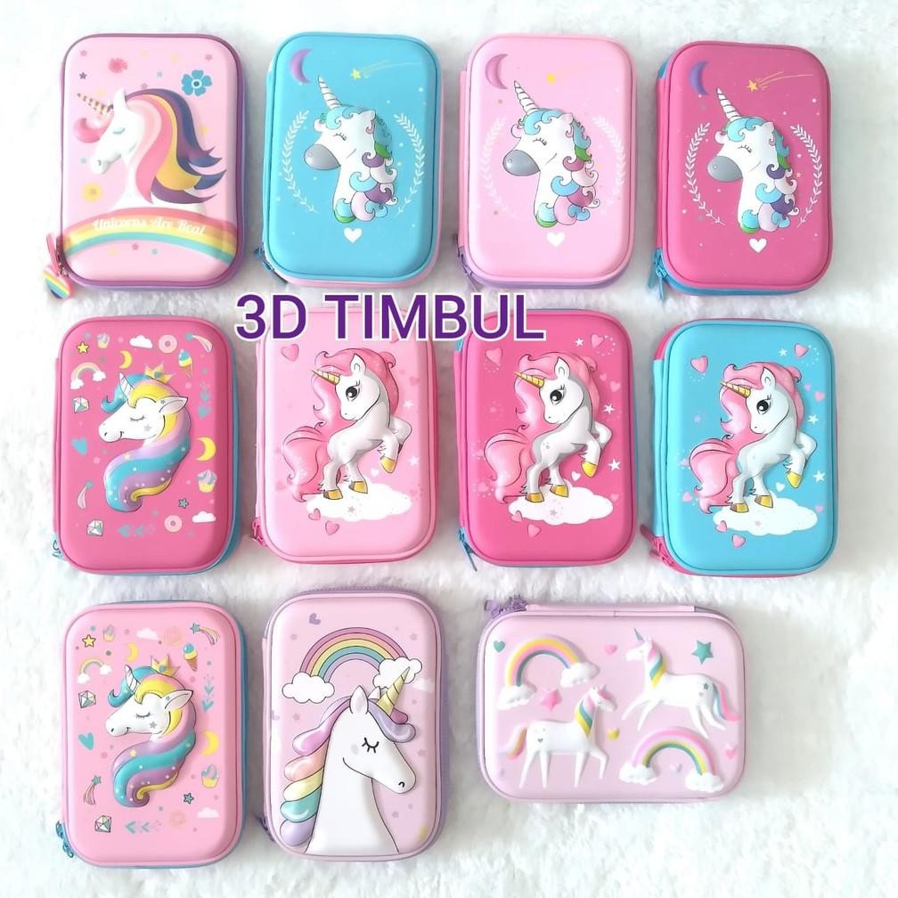 

Cuci Gudang Tempat Pensil Unicorn Kotak Pensil Pensil Case Hardtop 3D Unicorn Lucu Kekinian