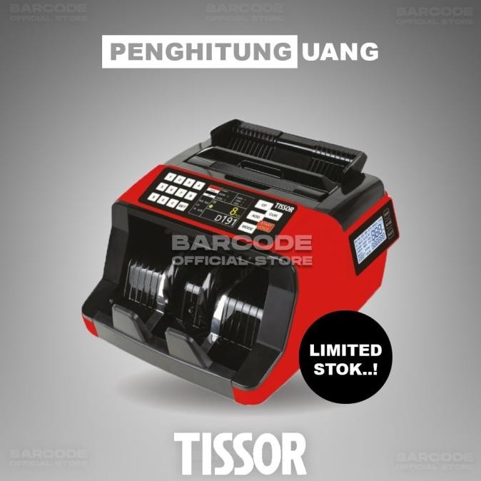 MESIN PENGHITUNG TISSOR T1377D ALAT HITUNG DETEKSI UANG MONEY COUNTER ORIGINAL DAN TERPERCAYA