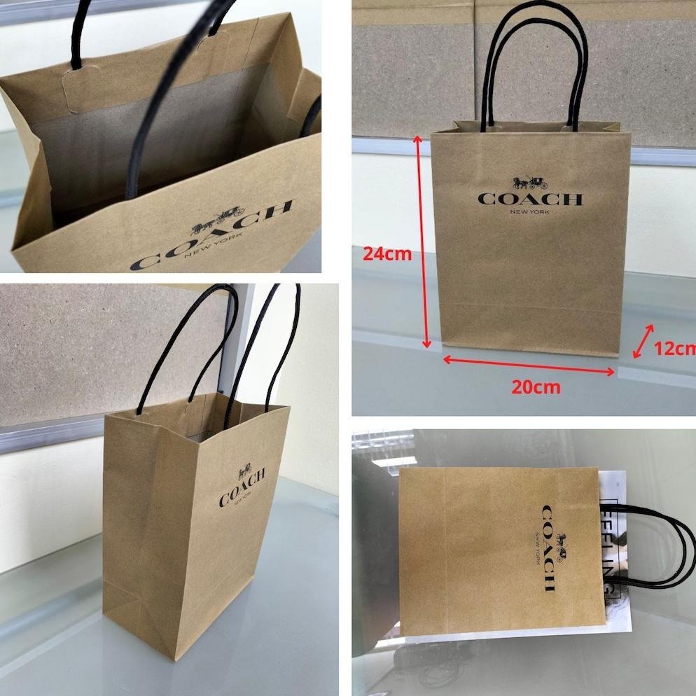 

m-4 Coach Paperbag Box Giftbag Accessories Bag (WRAP WITH CARE & Card Box) Original