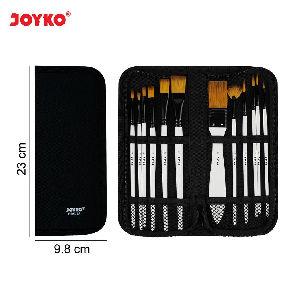 

Be09 Joyko Art Brush SET / Set Kuas Lukis Cat Acrylic Watercolour BRS-18 Terlaris