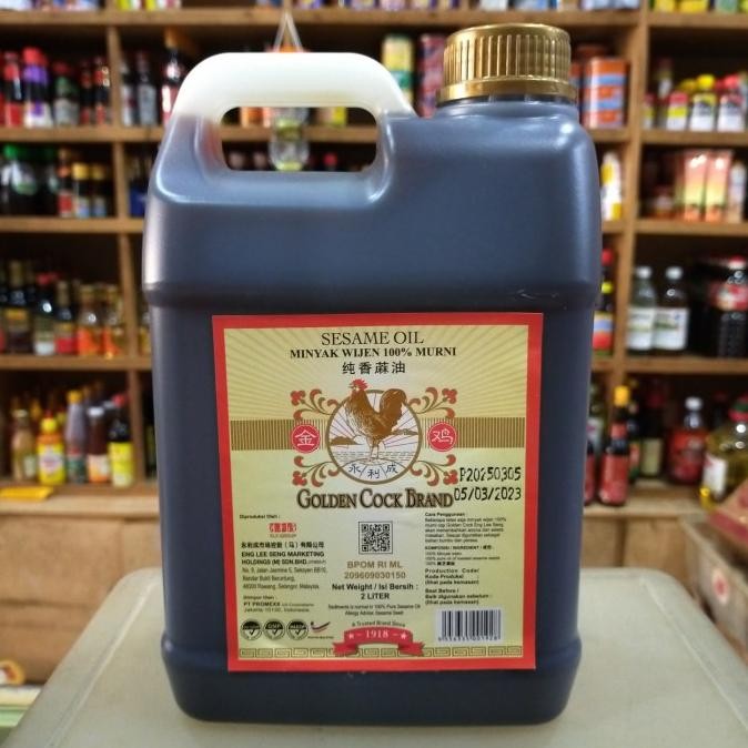 

Golden Cock Brand Sesame Oil/ Minyak Wijen 100% Murni 2Liter KS88