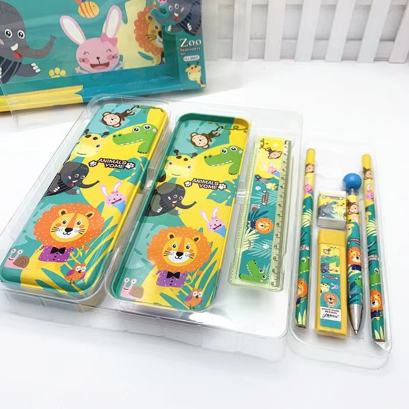 

KI1 KOTAK PENSIL ANAK SET 7IN1 STATIONERY UNTUK HADIAH ANAK / SEKOLAH / KOTAK PENSIL KARAKTER MURAH