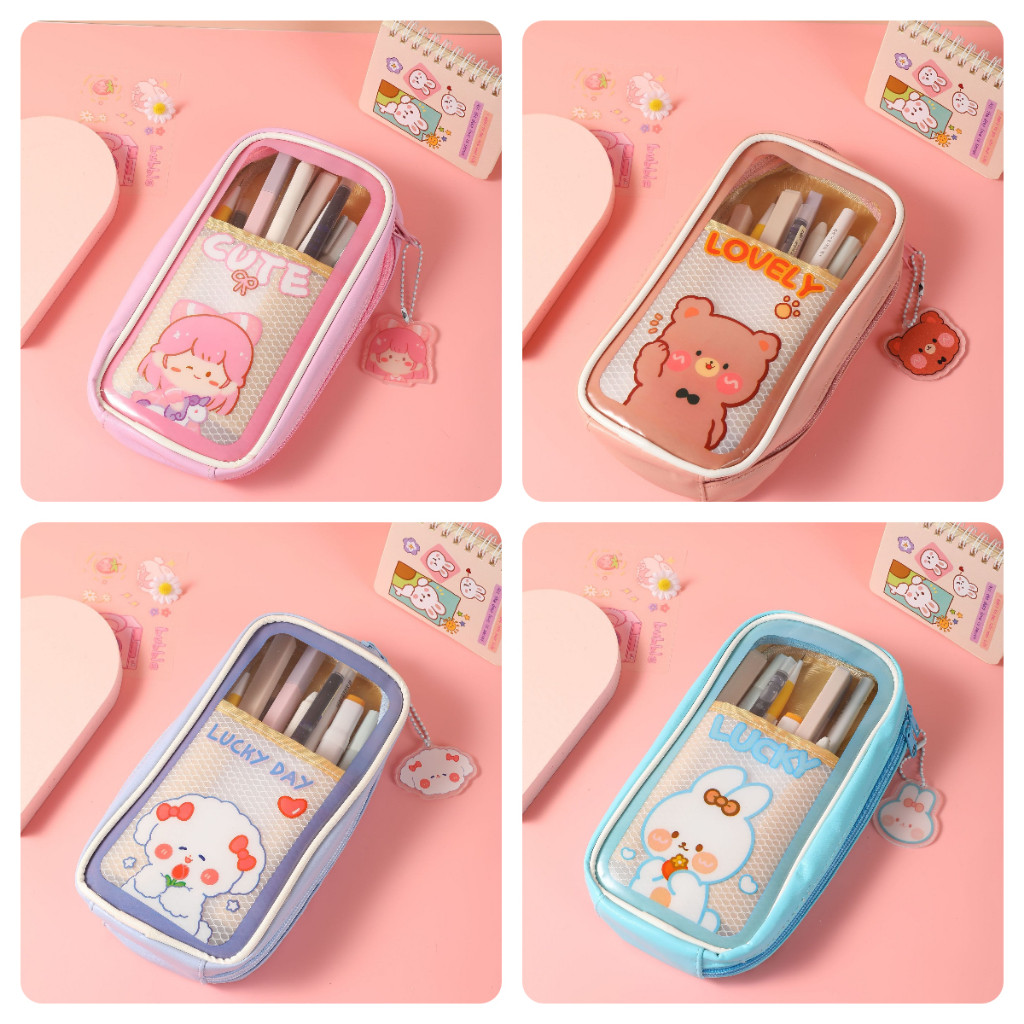 

COBA DILENGKAPI DENGAN LIONTINPENCIL CASE KOTAK PENSIL CUTE TEMPAT PENCIL FASHION KOREA TEMPAT ALAT