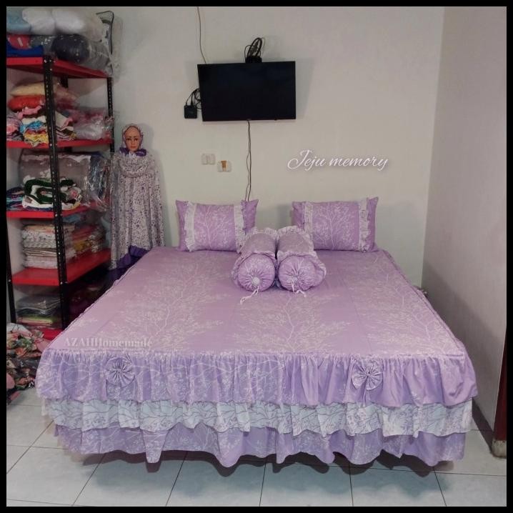 Sprei Rumbai Susun/Sprei Pengantin Rumbai Bantal Busa