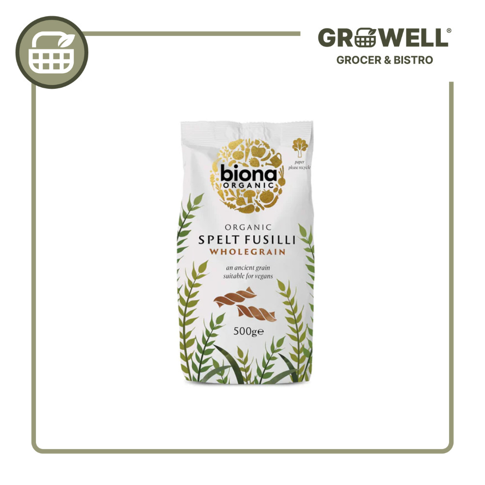 

BIONA ORGANIC SPELT FUSILLI WHOLEGRAIN PASTA 500 GR