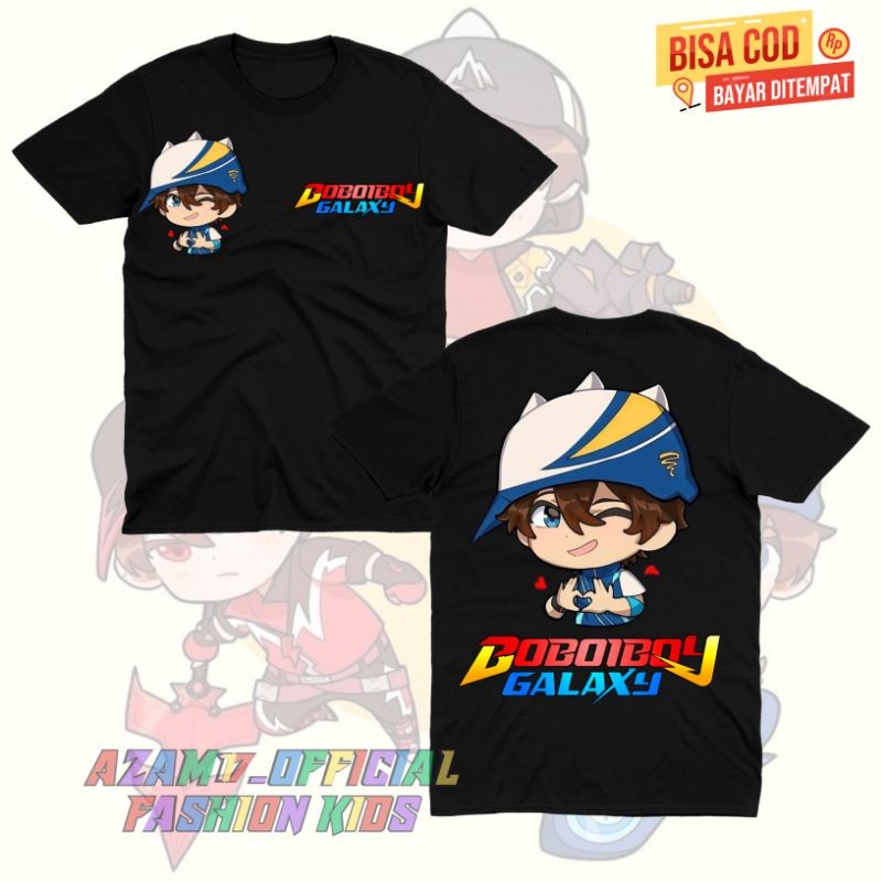 (BISA COD) Kaos Baju Anak Boboiboy Angin Free Nama / Kaos Tshirt Anak Boboiboy Galaxy Element Angin 