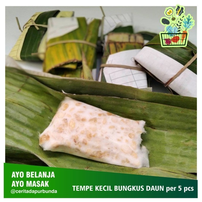 

TEMPE KECIL BUNGKUS DAUN PISANG per 5 pcs