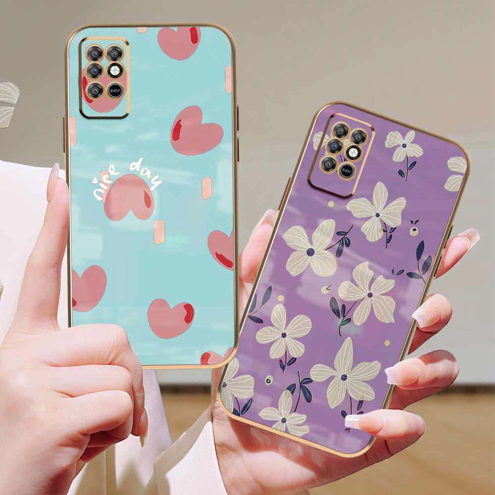 Bunga Kecil Soft glitter Case untuk infinix note 8 10 pro 11 12 G96 12i 30 smart 4 4c 5 6 HD 7 zero 