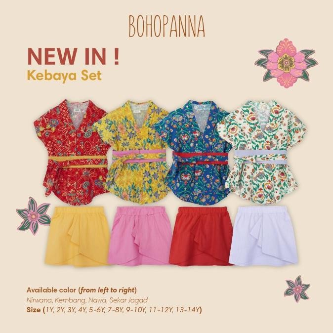 Bohopanna kutubaru set - setelan kutubaru anak perempuan - kebaya anak