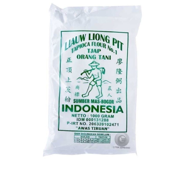 

Sagu Tani Cap Liauw Liong Pit 1 KG Tepung Tapioka Sagu Pak Tani 1KG