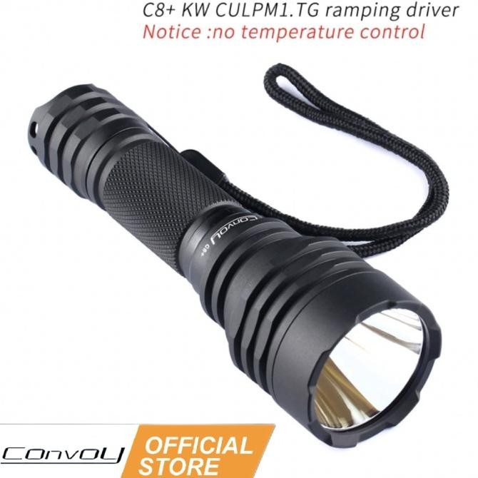 Produk Viral Senter Convoy C8+ With Kw Culpm1.Tg 6500K Ramping Driver