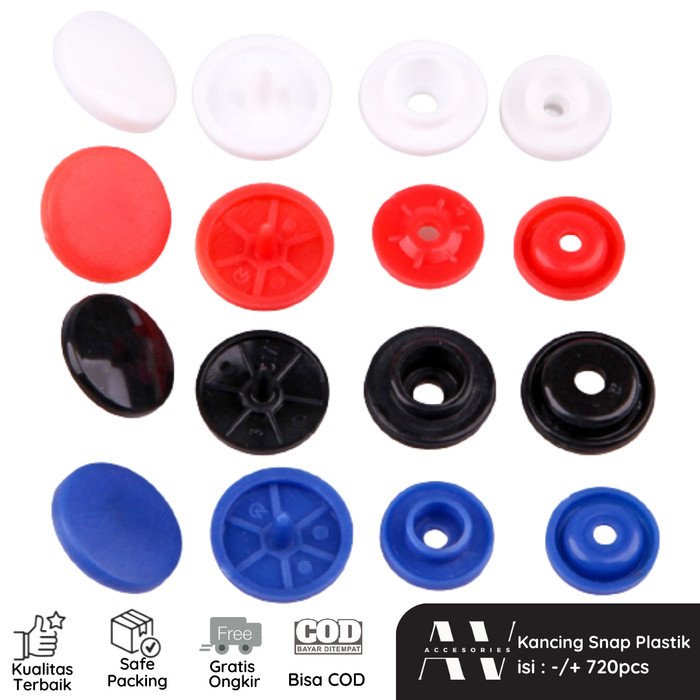 Terbaru Avacc Kancing Jepret Cetet Plastik 15Mm Plastic Snap Button Murah Promo Ready Stok
