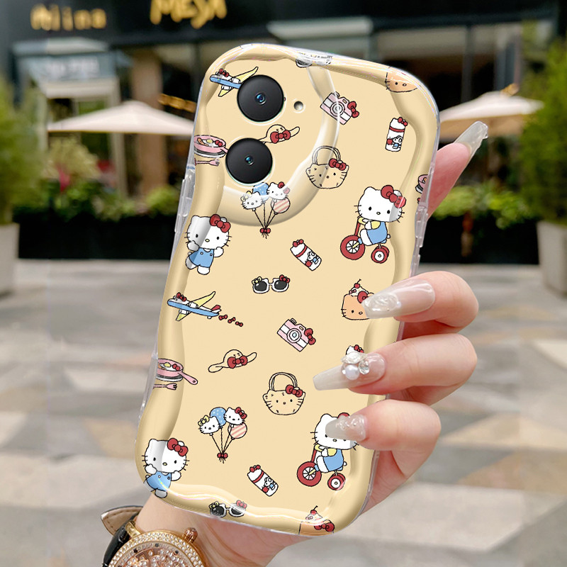 Casing Hp Untuk VIVO Y03 VIVO Y18 VIVO Y18E Z5x Z1 Pro Case HP Casing pakaian biru Motif kucing Kasi