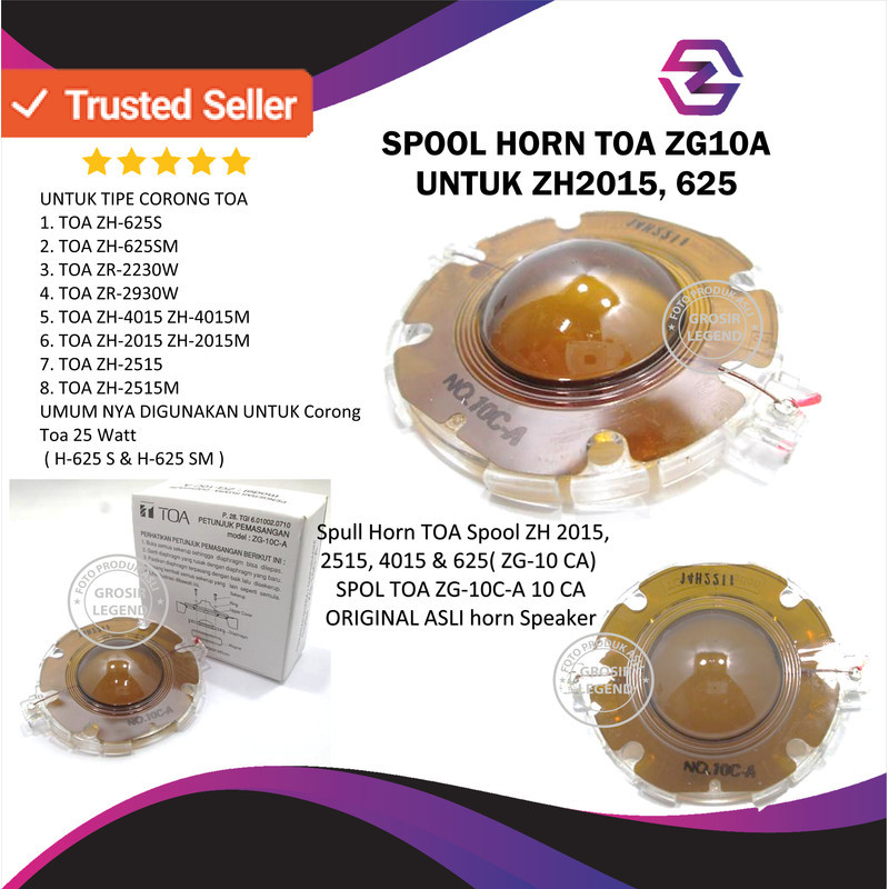 Spull Horn TOA Spool ( ZG-10 CA) SPOL TOA ORIGINAL ASLI horn Speaker