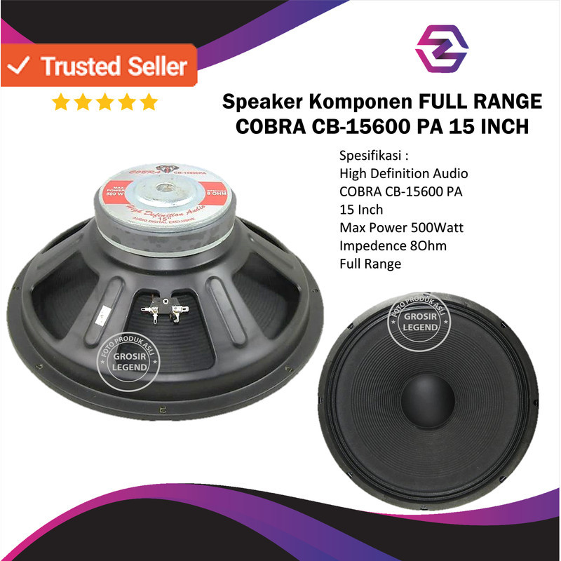 Speaker  Komponen FULL RANGE COBRA CB-15600 PA 15 INCH