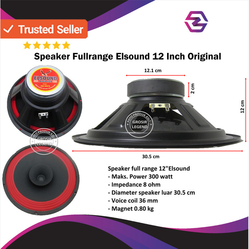 Speaker fullrange Elsound 12 inch original