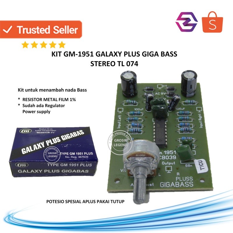 Kit galaxy plus giga bass stereo GM 1951