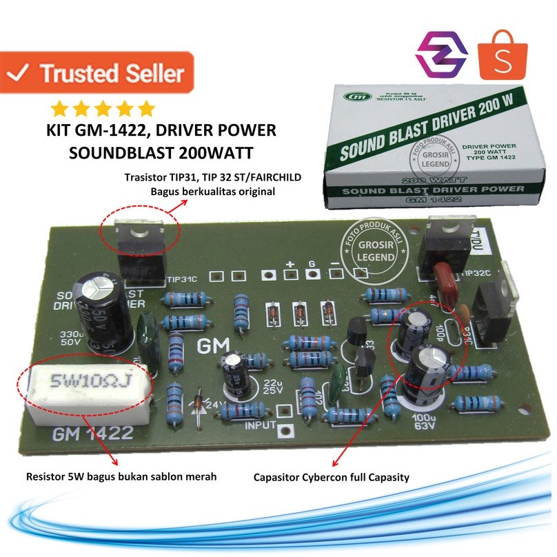 Kit driver power soundblast 200W GM 1422