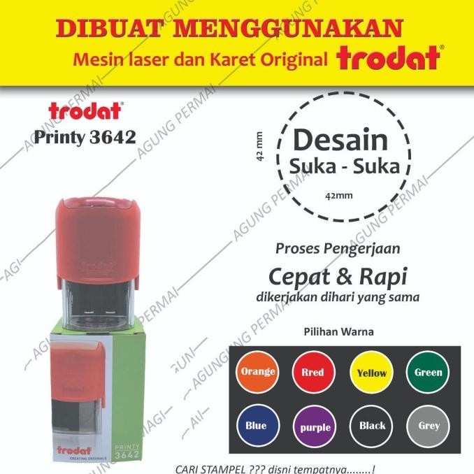 

New | Bagus Stempel Otomatis Custom Logo & Nama - Trodat 3642