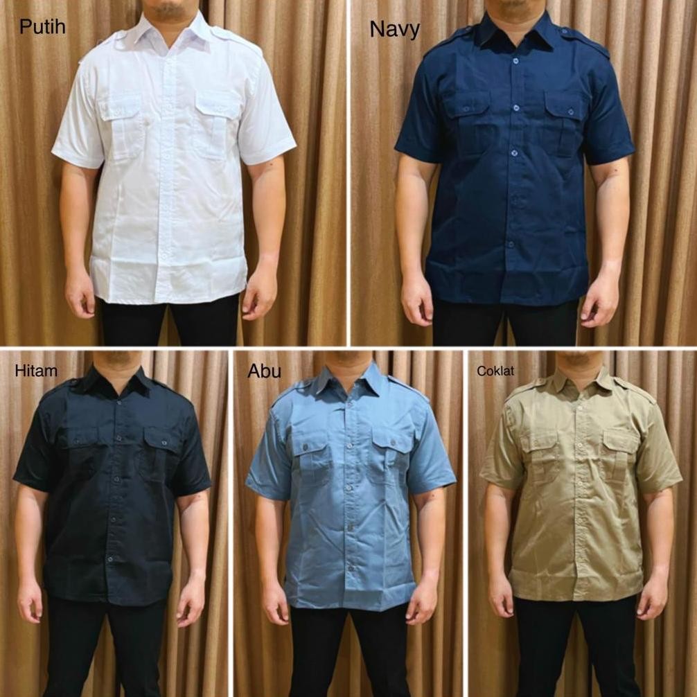 BISA COD Kemeja Seragam Kerja Pns Pdh Pdl Atasan Baju Dinas Lengan Pendek Murah PL30