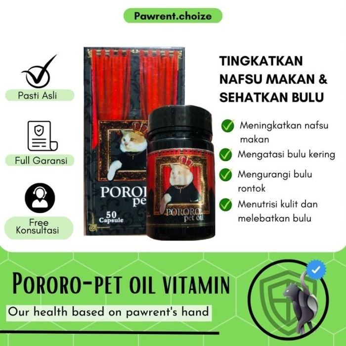 . Pororo - Pet Oil Minyak Vitamin Kucing Anjing Melebatkan Bulu