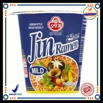 

Ottogi Jin Ramen Mild Spicy Cup Korea Noodle - Mild || 65 Gram