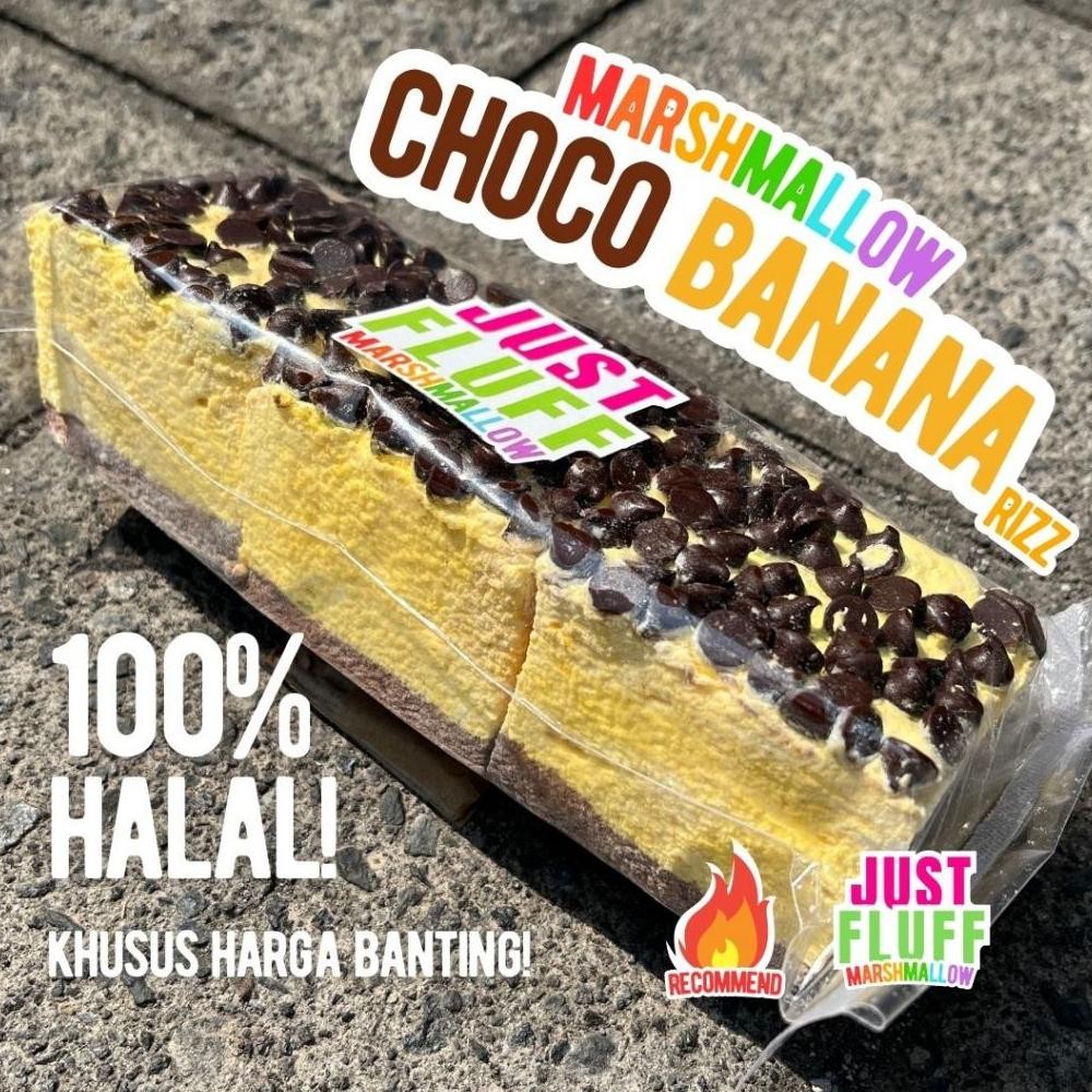 

Marshmallow JustFluff Choco Banana [HALAL] [3 KOTAK] Gourmet Marshmallow JustFluff