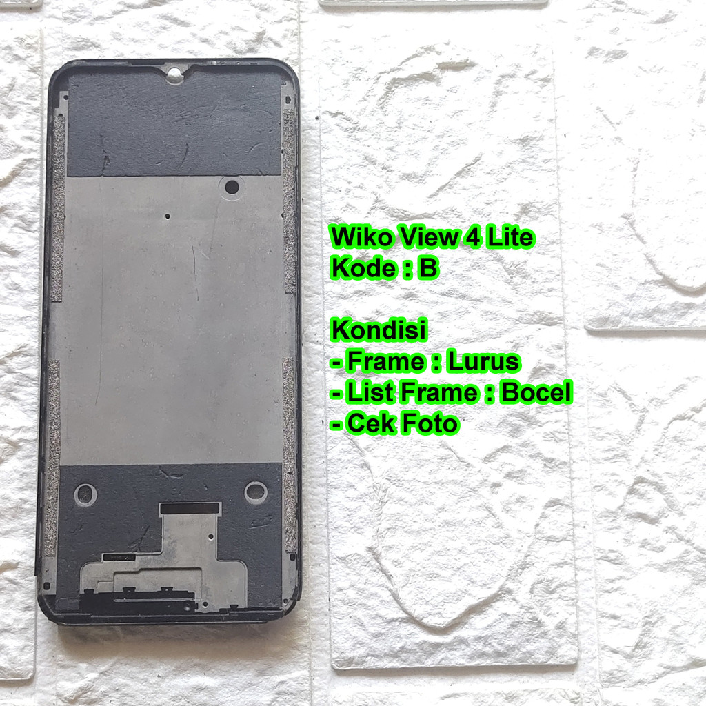 Frame Tulang Tengah Wiko View 4 Lite Tatakan LCD copotan